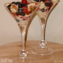 Berries Cake and Custard Parfait