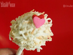 Toasted Coconut Valentine Cake Pops 3