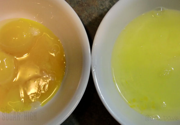 egg yolks and egg whites