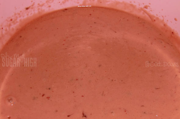 fresh strawberry cake batter