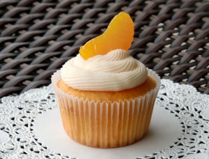 mandarin orange cupcake