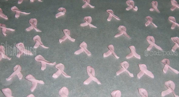 royal icing breast cancer ribbons