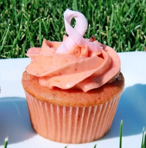 strawberry cupcakes for the cure