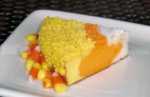 candy corn cake slice