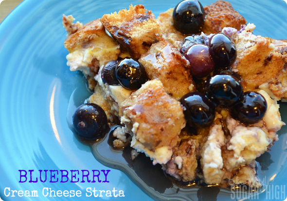 Blueberry Cream Cheese Strata Breakfast