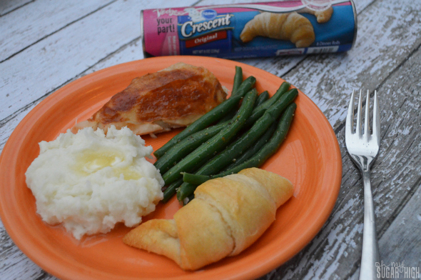 Simple Holiday Meal Plan featuring Pillsbury Crescent Rolls