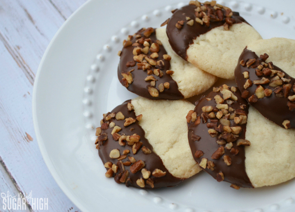 Sjokolade Dyppet Sukker Cookies Med Pillsbury
