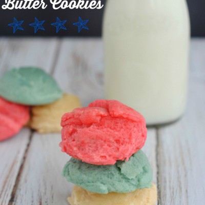 Red, White and Blue Patriotic Butter Cookies