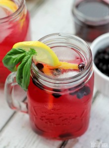 Blueberry and Basil Lemonade