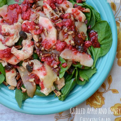 Grilled Apple and Honey Chicken Salad with Raspberry Vinaigrette