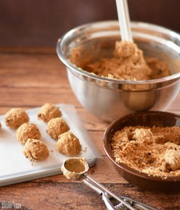 These crunchy peanut butter balls can be made quickly and easily with just three ingredients! You'll love this peanut butter cookie balls recipe!