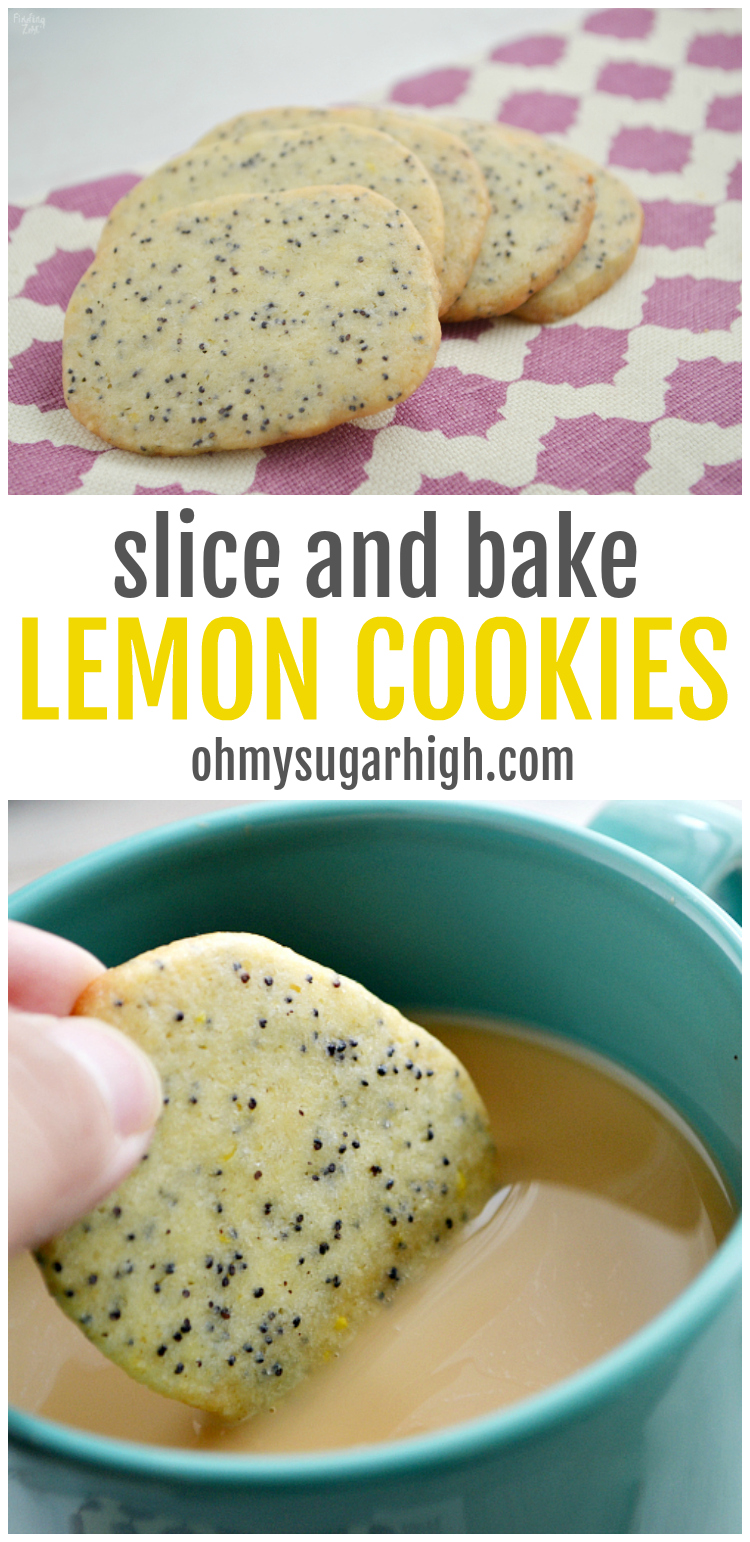 If you love a crunchy lemon cookie, you'll love these slice and bake lemon poppy seed cookies. They are loaded with flavor and perfect for dunking in tea or coffee!