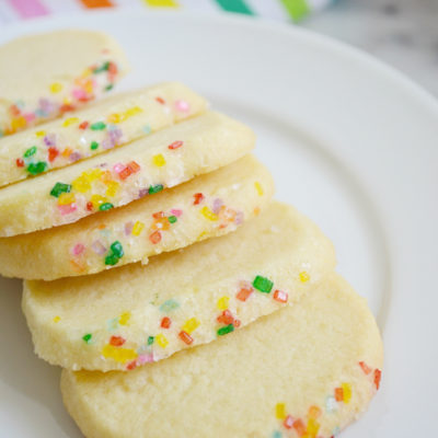Rainbow Sparkling Sugar Butter Cookies