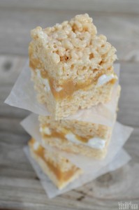 Double Decker Caramel Rice Krispie Treats