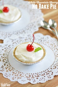 White Chocolate Cherry No Bake Pie