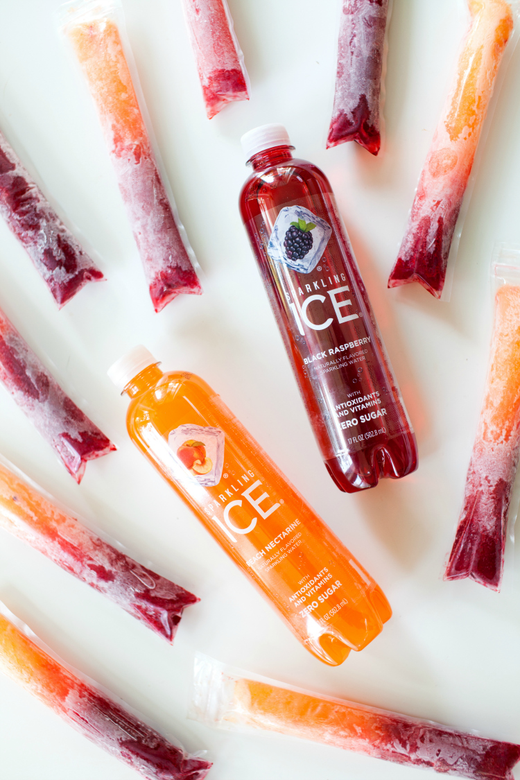 Cool off this summer with these Raspberry Peach Prosecco Ice Pops! Perfect for a hot day, these boozy ice pops are sure to add some sparkle to your day!