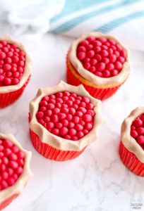 These cherry pie cupcakes are a show stopper at any summer cookout or Thanksgiving dessert table. Wow the crowd with these fun vanilla cupcakes that look like they have a cherry pie sitting on top! With just a few necessary ingredients, you'll be surprised how easy these cherry cupcakes are to make for any celebration.