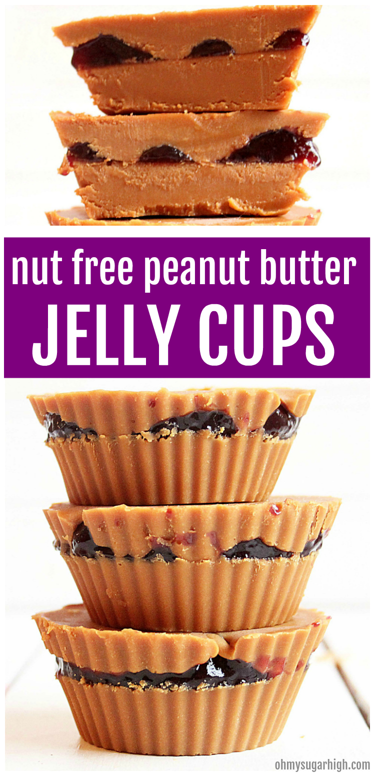 peanut butter and jelly cups made with wow butter