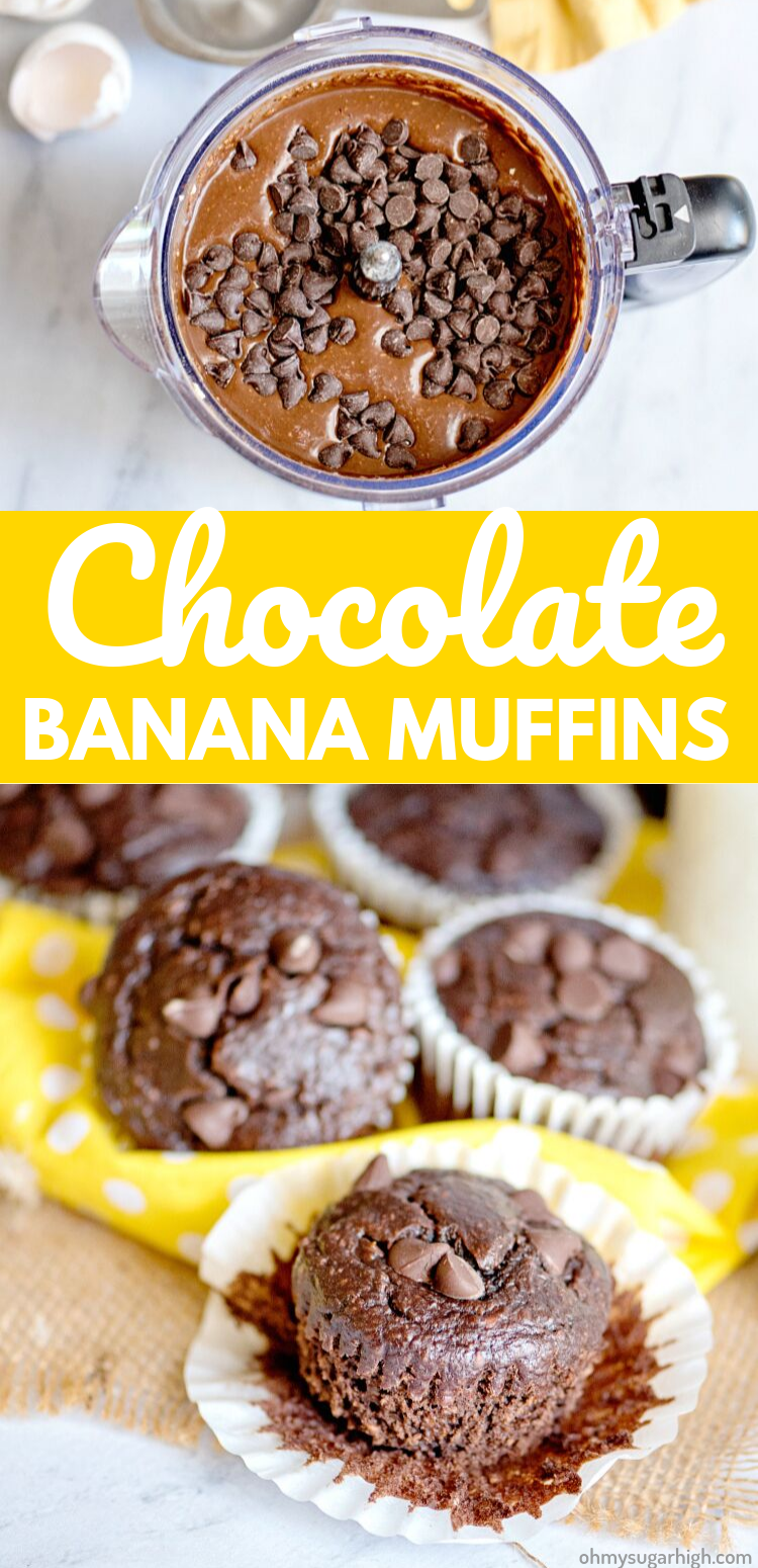Start your morning off with a bang with these double chocolate banana muffins you can make in a blender! Just 30 minutes is all you need to make these naturally gluten-free muffins from scratch including chocolate, bananas, and oats.