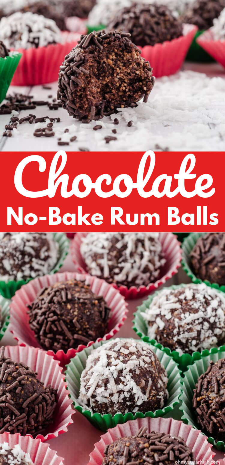 Rum Balls are a perfect truffle-like confection. Rich and decadent, you won't be able to resist these no bake chocolate rum balls! Whether you make them yearly as part of your holiday baking tradition or just have a chocolate craving, you can't go wrong with this classic sweet.